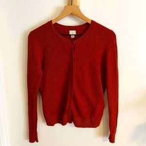 A New Day Burnt Orange Button Up Cardigan